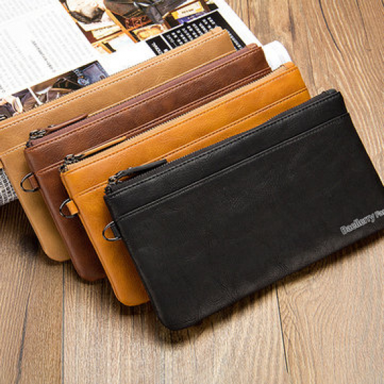 Business Casual Zipper Long Wallet Phone Bag Clutch Bag For Men for Clutch Bags