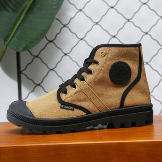 Men Canvas Anti-collision Non Slip Wearable Casual Tooling Boots for Boots