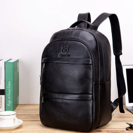 Men Genuine Leather Backpack Large Capacity Bag Outdoor Travel Bag for Backpacks