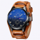 CURREN Sport Mens Watch Military Quartz Outdoor Big Dial Calendar Leather Watches for Men for Men Watches
