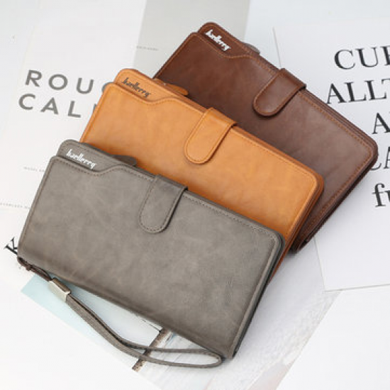 Vintage Large Capacity Business Multi-slots Trifold Long Wallet Clutch Bag For Men for Clutch Bags