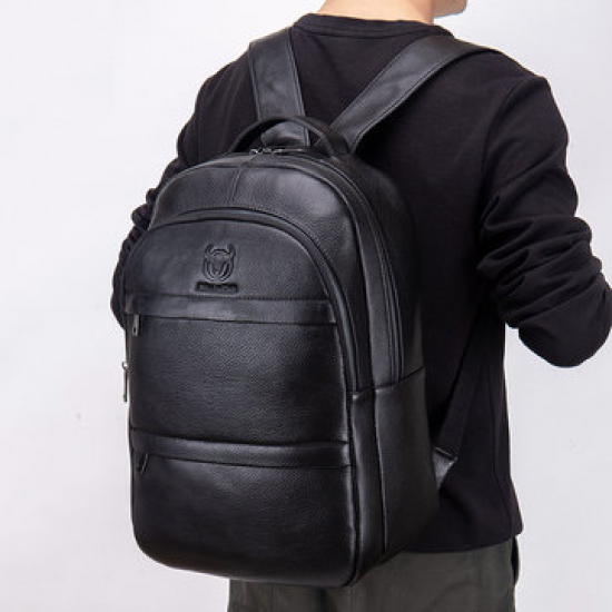 Men Genuine Leather Backpack Large Capacity Bag Outdoor Travel Bag for Backpacks