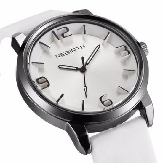 REBIRTH Casual Silicone Sport Big Number Quartz Wrist Watch Minimalist Watches for Men Women for Men Watches
