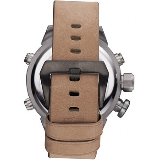 Fashion LED Digital Watch Waterproof Leather Strap Men Wrist Watch Dual Display Watches for Men Watches