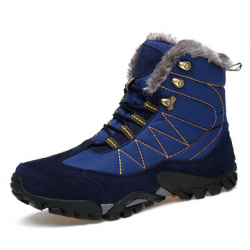 Men Outdoor Waterproof Climbing Shoes Plush Lining Hiking Snow Boots for Boots